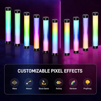 GVM RGB Tube Light Full-Color LED Stick Light 2000K-10000K CRI97+ Video with Spotlight Magnetic Handheld Photography Light detail image