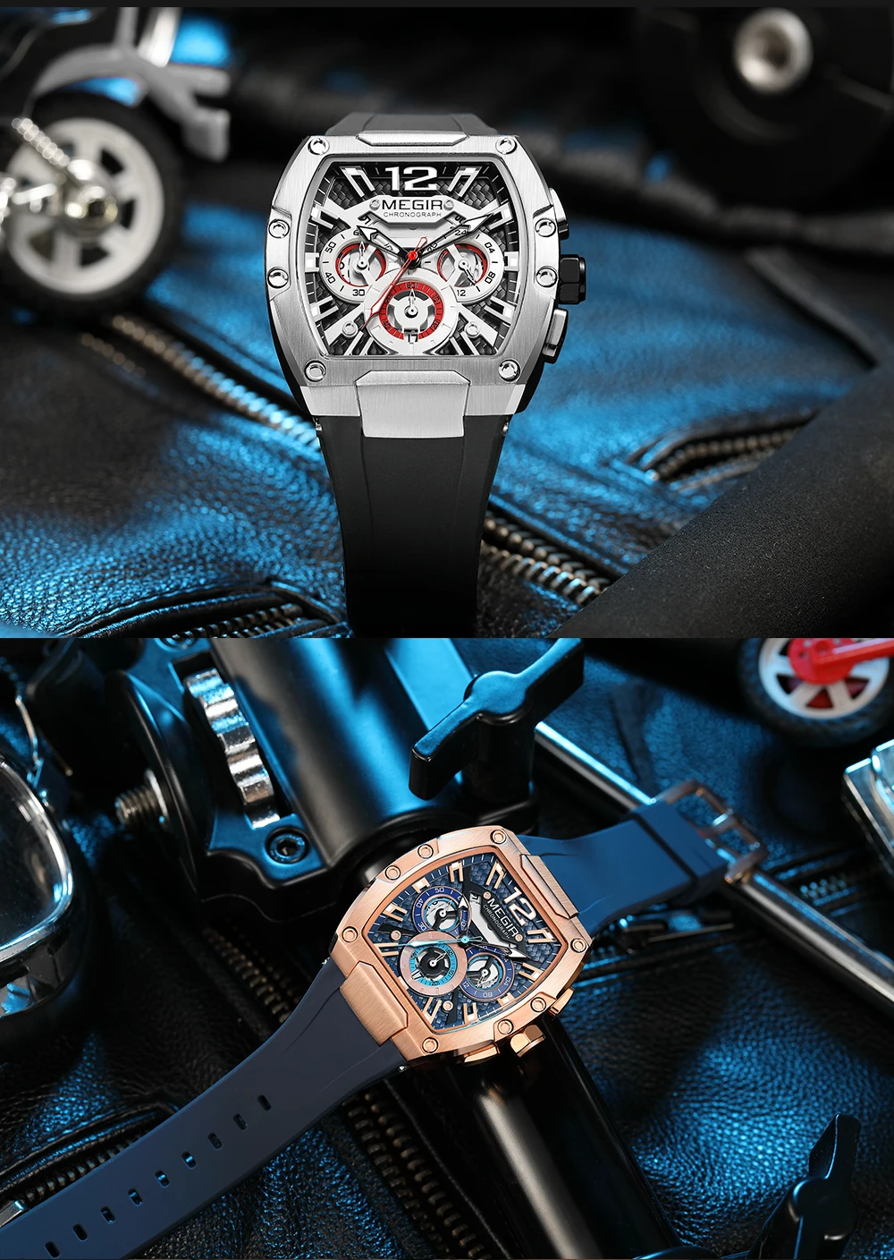 Hot Sale Megir 8112 Original Brand Big Dial Chronograph Quartz Watches Luxury Men Outdoor Sport Wrist Watch Relojes Hombre