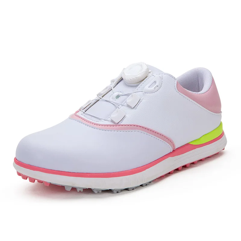 Zapatos de golf a prueba de agua para mujer, zapatillas deportivas