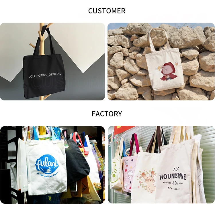 Custom Tote Bag business printing shopping bag reusable women