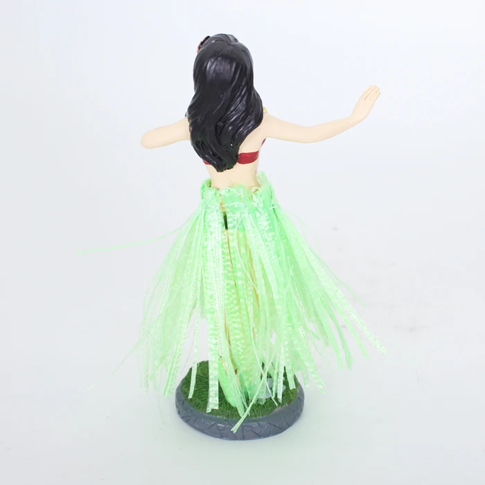 New Arrival Hawaiian Hula Girl Dashboard Doll Bobble Heads Resin Custom