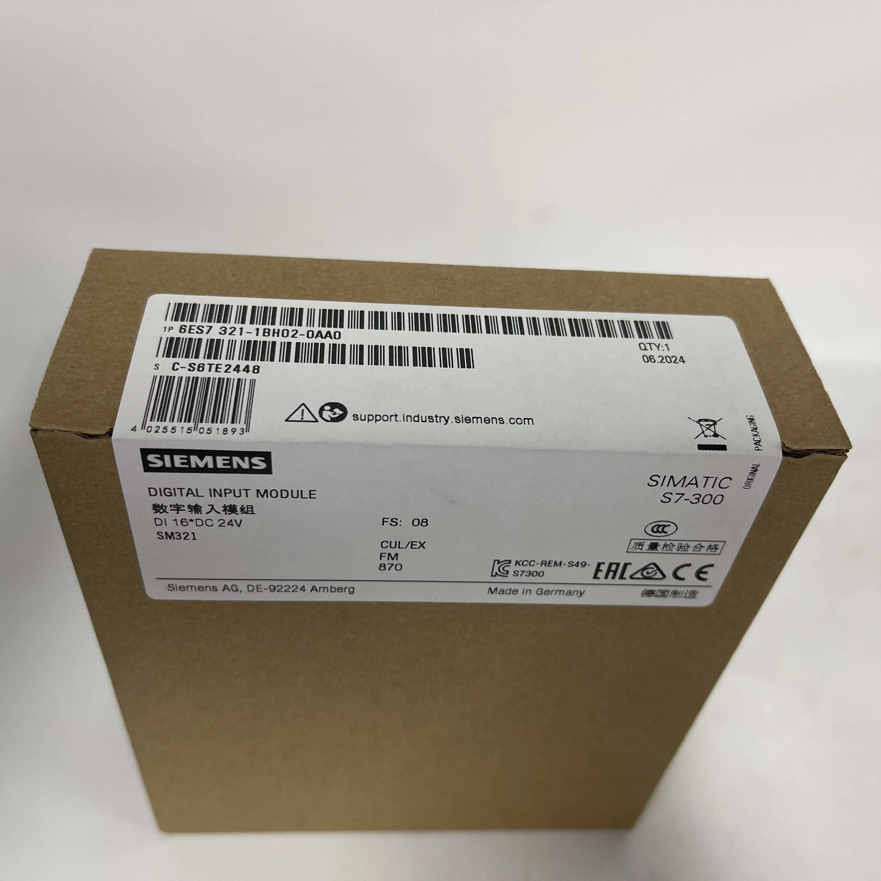 SIEMENS Digital Input Module 6ES7321-1BH02-0AA0 SIEMENS Digital Input Module 6ES7321-1BH02-0AA0