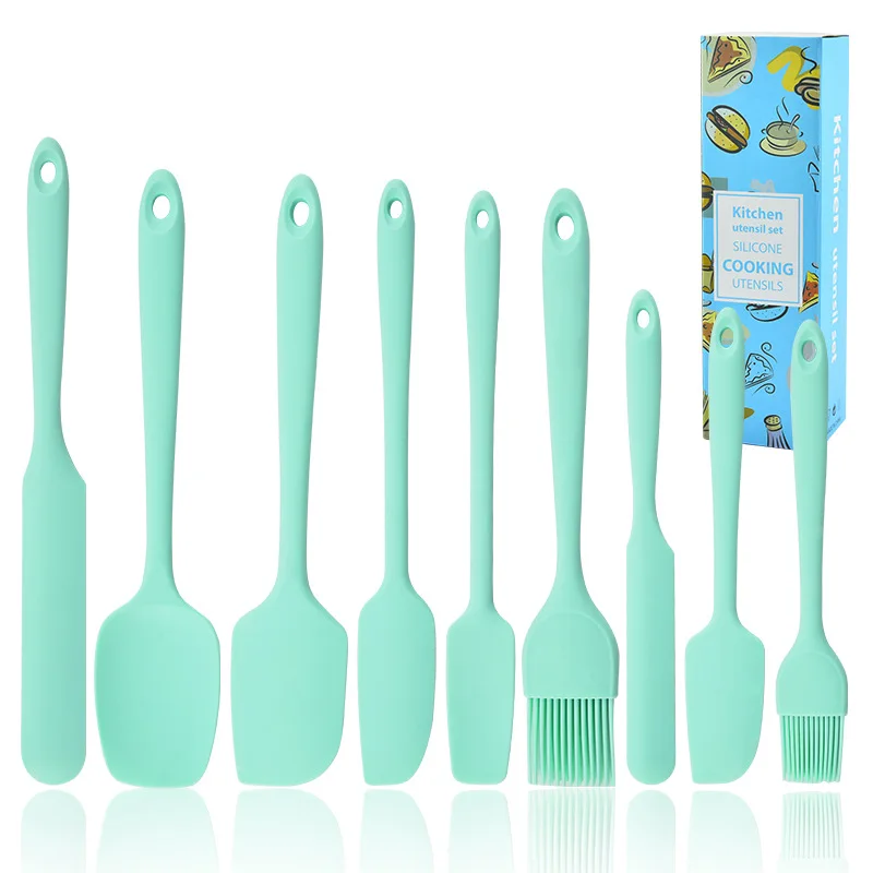 Food Grade Silicone Rubber Spatula Set For Kitchen Baking Cooking And