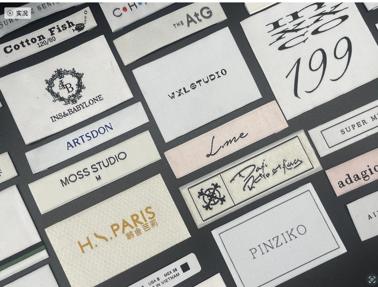 Colorful Small Woven Label Slender Strip Decorative Clothing Trademark Size Label Neck Label Customized