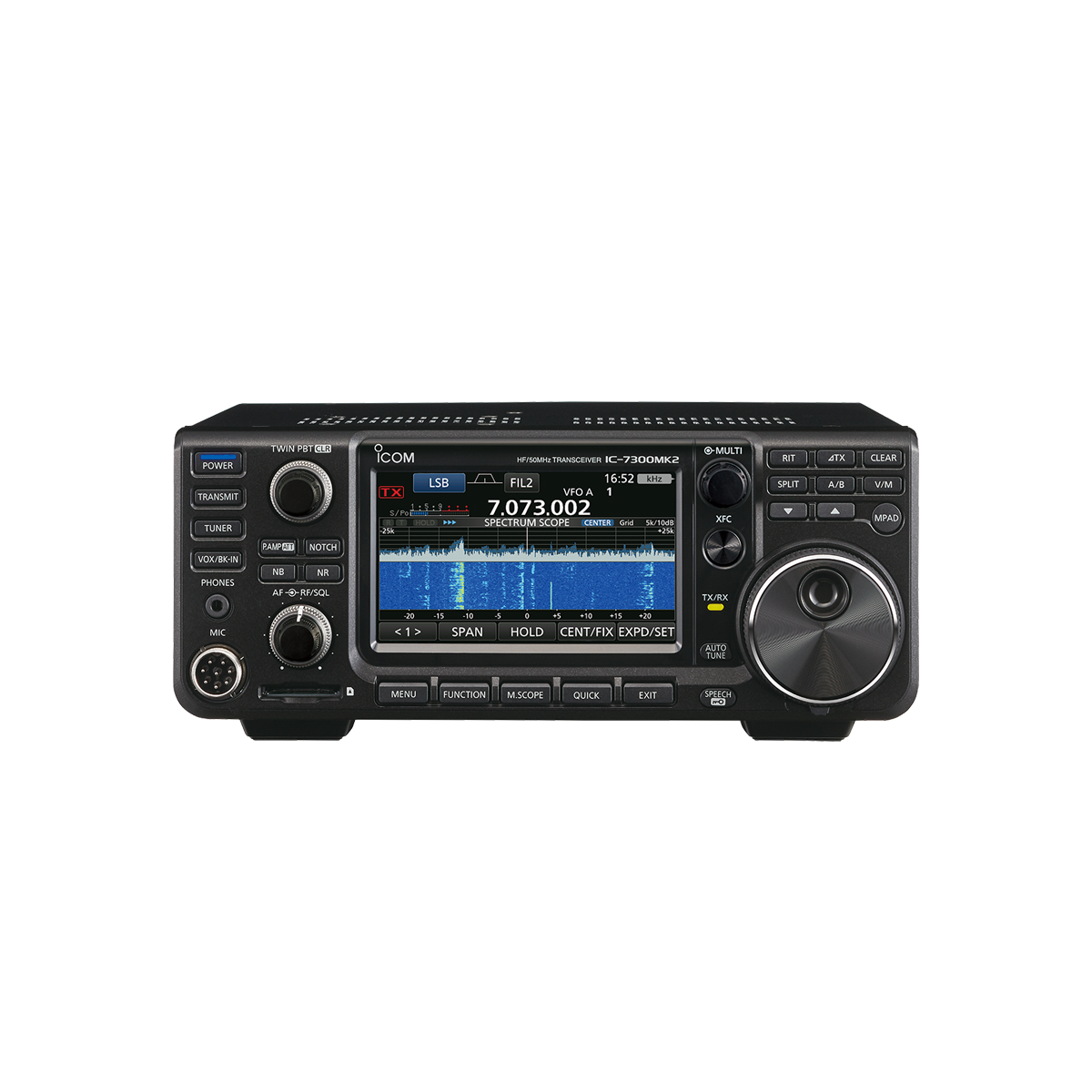ICOM IC-7300 MK2 SDR 高频收发器100W 业余无线电设备，带实时频谱范围