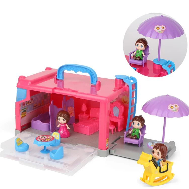 Пазл автобус хранение портативный дом diy детские игрушки ролевые игры Ролевые игрушки