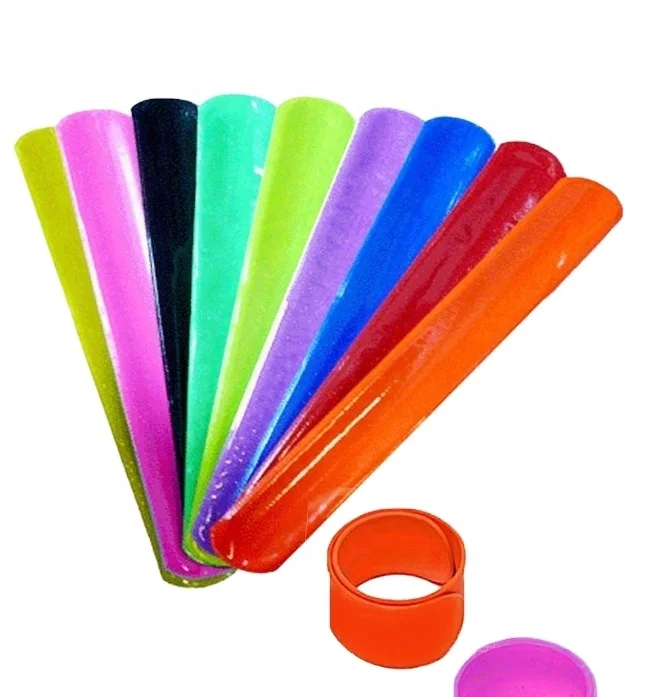 Smile Face Reflective Magic Ruler Slap Band Bracelets