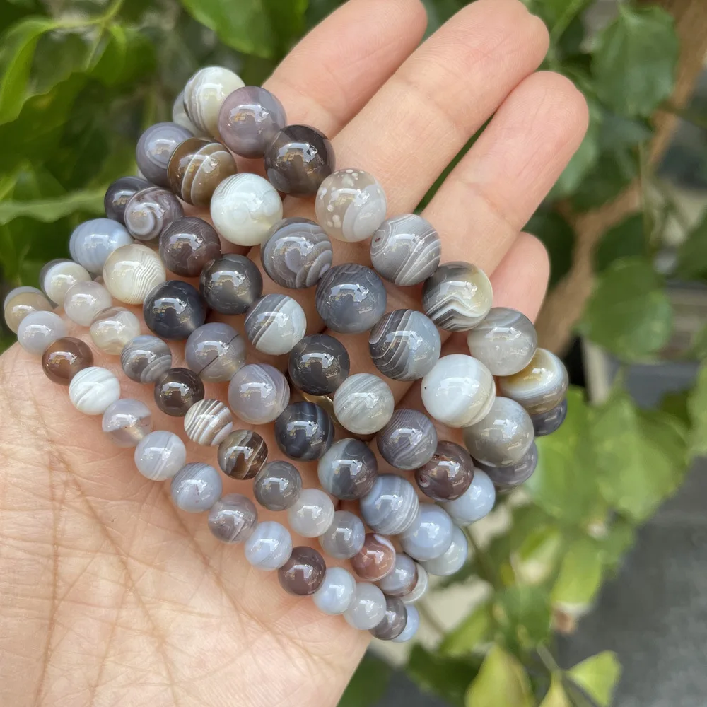 Bracciale In Pietre Naturali 4mm – Fatto A Mano Con Cristalli – Donna (Lunghezza 19cm) - 4