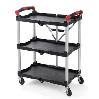 Foldable tool cart, food delivery cart, outdoor live broadcast mobile director shooting equipment workbench