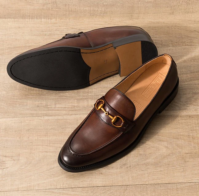 Italian Men Dress Shoes Penny Loafers 