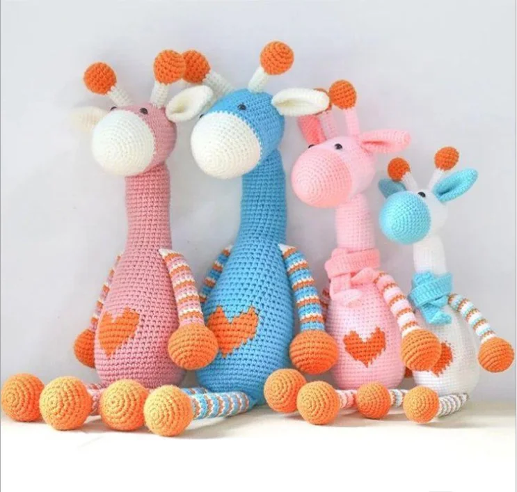 2021 ручной работы; Китайское производство амигуруми жирафа животных «кроше мягкая