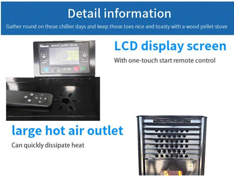 High Efficiency Pellet Fireplace Automatic Feeding Wood Pellet Stove