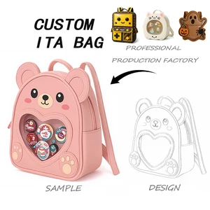 Custom Animal Shaped Ita Bag Multiple Designs Colors Clear Window Display Cosplay Anime Fashion Cute Animal Ita Backpack for Kid