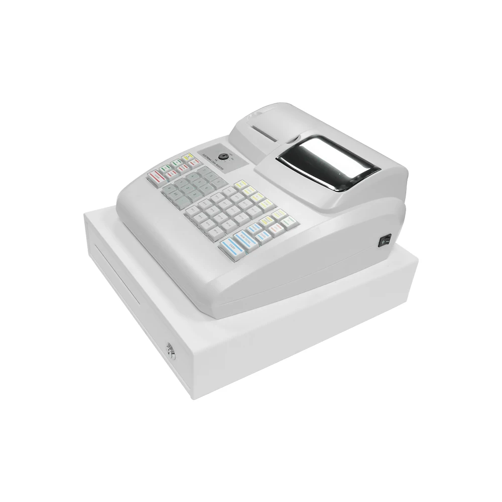 Built In Printer Cash Drawer Pos Electronic Cash Register With 47 Keys