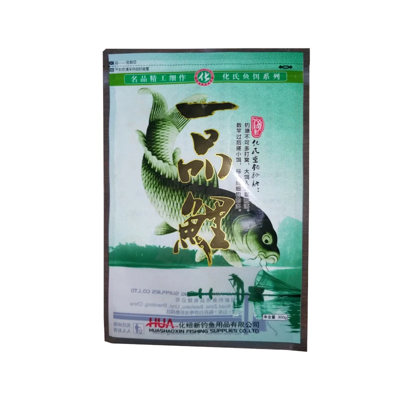 Custom Printing Stand up Fish Food Pellets Ziplock Packing Plastic Bag
