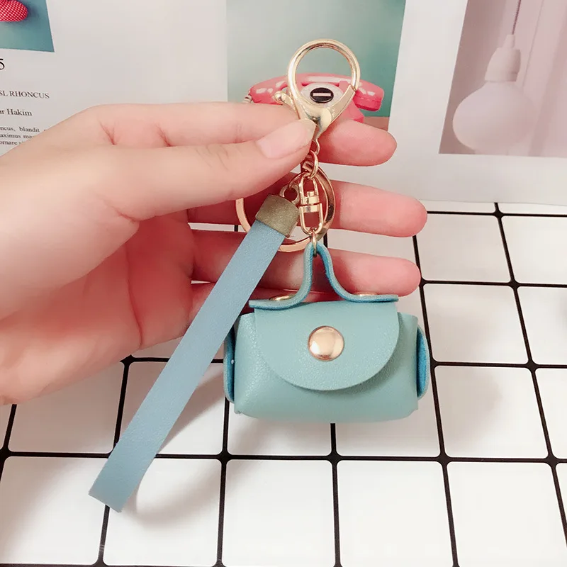 Luxury Leather Keychain Mini Bag Creative Mini Bag Keychain Wallet Small Bag Ladies Coin Purse