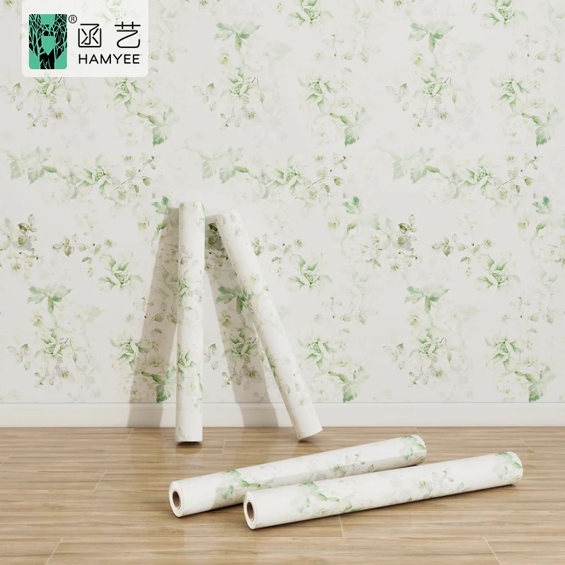 Wholesale peel and stick wallpaper custom waterproof floral patterns wallpaper 2024