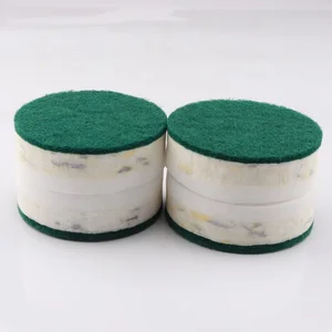 Wholesale Circular Heat Press Melamine Sponge for Floor Cleaning Scouring Pads