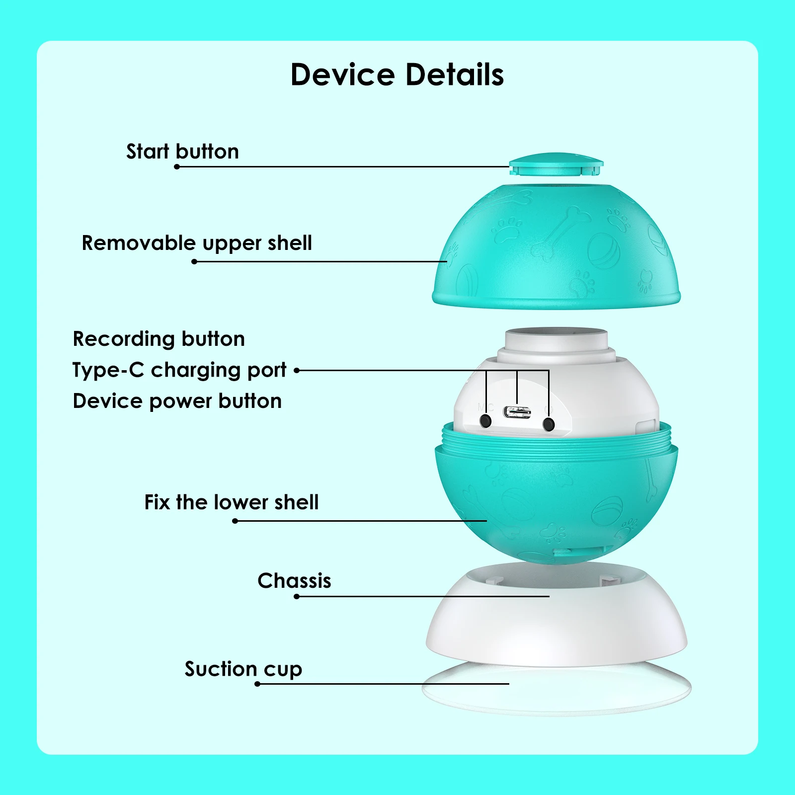 Robust Self-Rolling Plastic Ball Toy Fashionable Interactive Pet Sex Toy for Cat and Dog Play