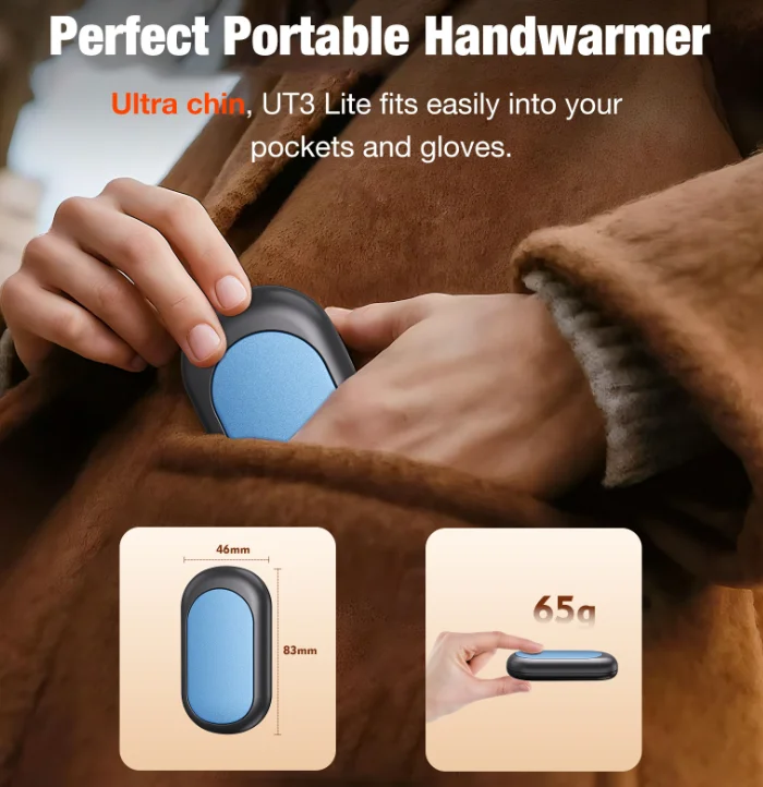 Hand Warmer, 2-Pack, 4000mAh, USB, Portable - detail 12