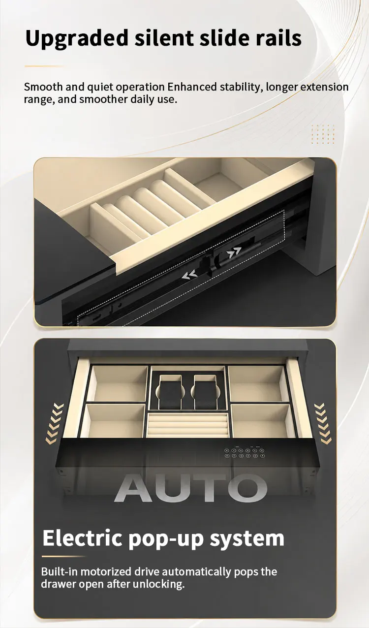 product ceqsafe smart high end home hidden small furniture drawer safety box money safe box fingerprint  digital lock safe steel rohs-14