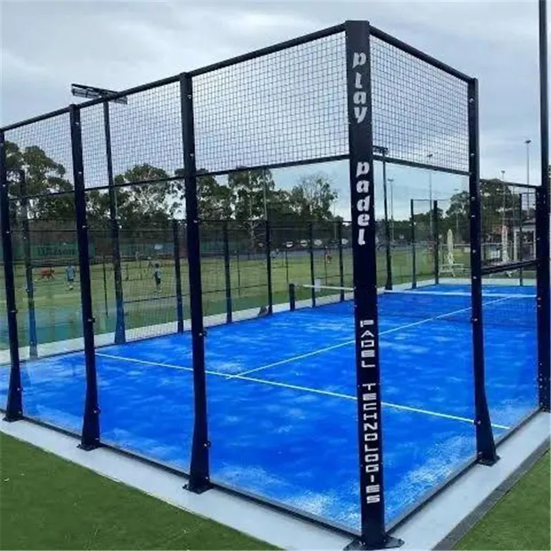12mm Tempered Glass For Tennis Courts With Countersunk Holes,Padel Courts Glass Walls Paddle And