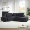 Black + Fabric + 3 Seat + Foam