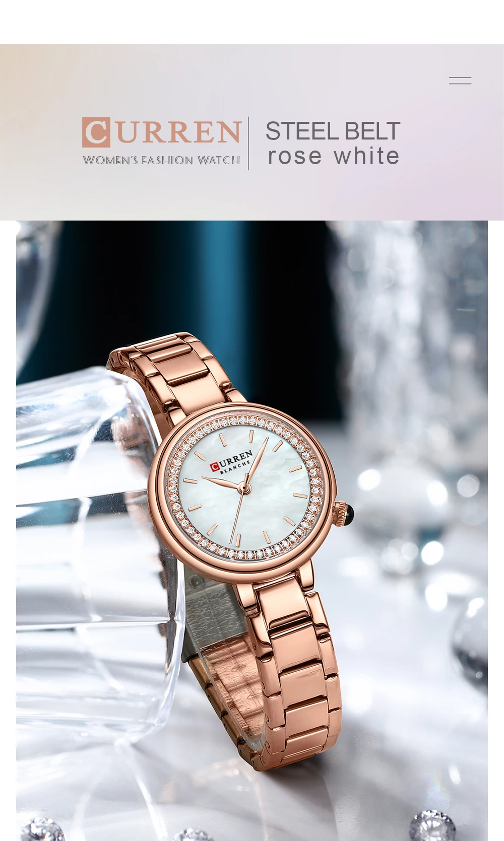 9089 High Quality Ladies Quartz Watch Casual Fashion Watch Diamond Set Steel Band Waterproof Watch Girl Gift Reloj De Mujer