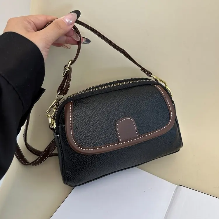 Fashion Women's Small Crossbody Bag PU Leather Messenger Bags Zipper Handbags Luxury Designer Purse Summer Travel Bag for Female