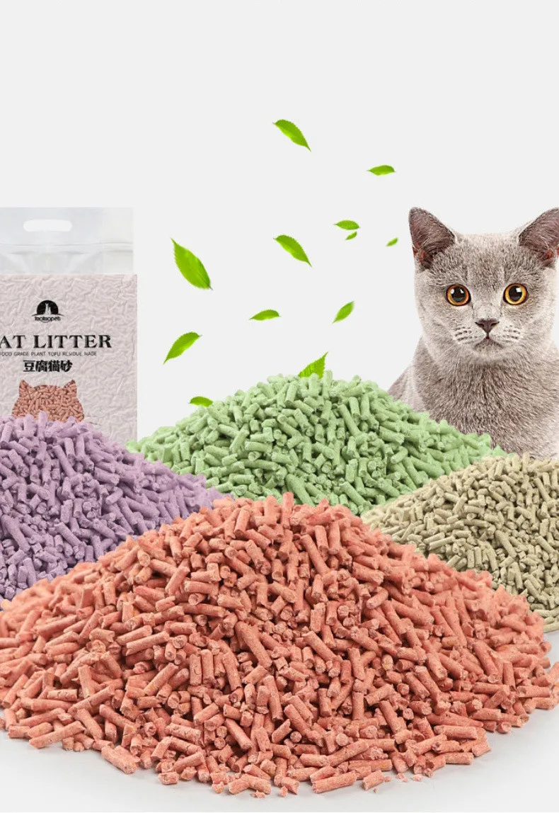 Pet Original Tofu Cat Litter 6l Flushable Toilet Cat Litter Quickly