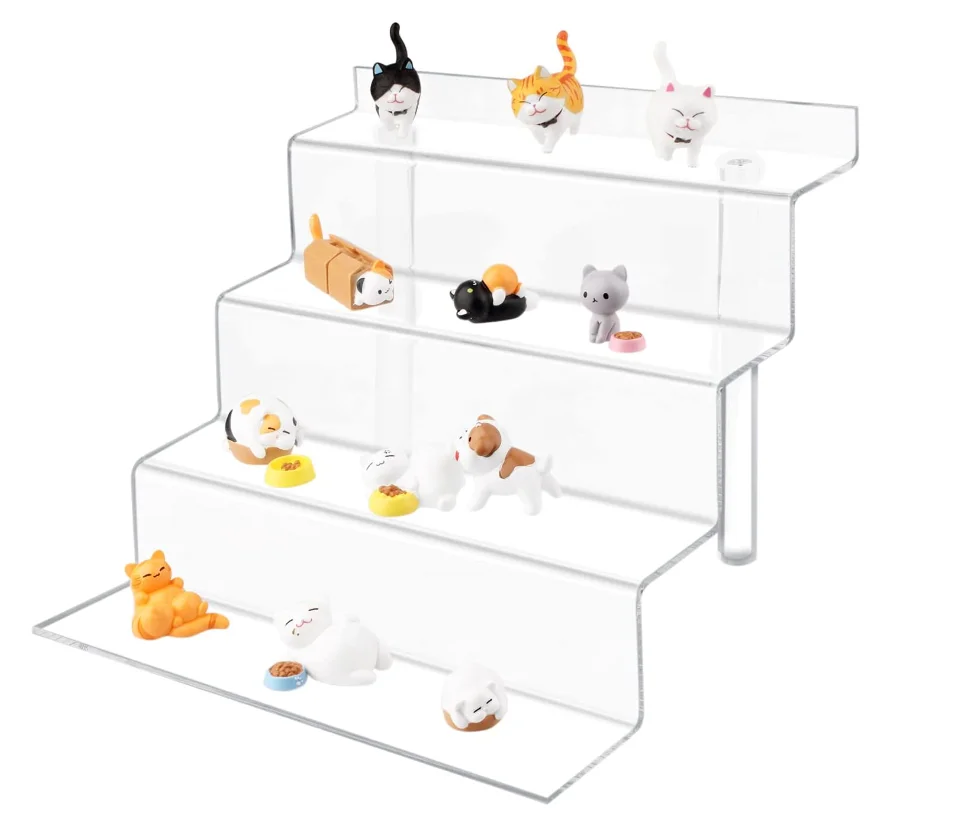 Lot De 6 Rehausseurs En Acrylique Doré - 3 Tailles (S, M, L) - Pour Présentation Desserts, Cupcakes, Figurines Et Collections