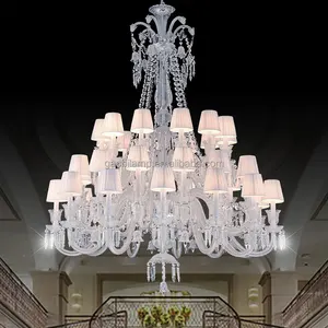 Wedding Decoration Crystal Chandelier Warm White LED Adjustable Height Scandinavian Style