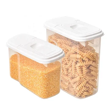 New Double Open kitchen Plastic Grain Jar Moisture proof Milk Powder Food Storage Jar Refrigerator Storage Box container