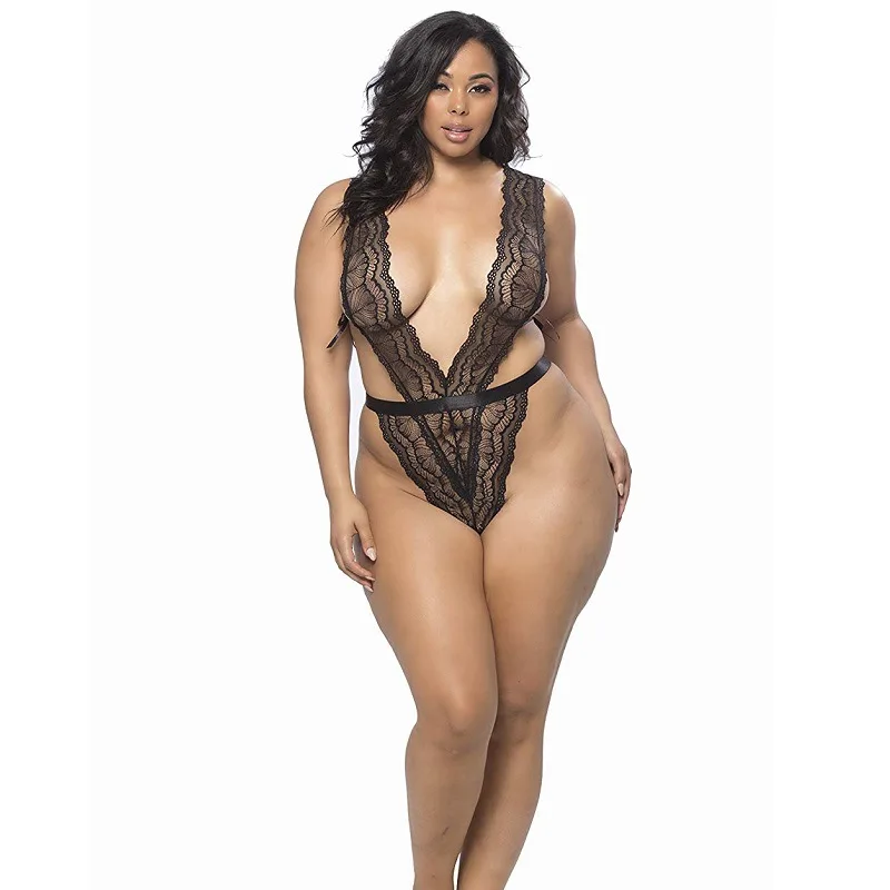 Top-Seller: Sexy Dessous-Hemdchen mit Spitze fr Groe Gren  Sexy  Lingerie fr Mollige Frauen in bergren