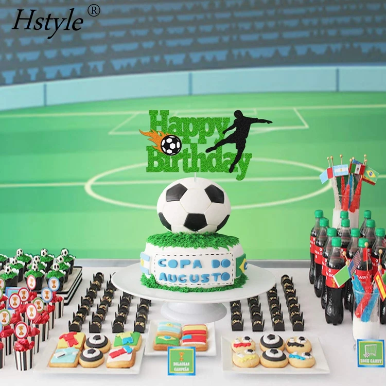 Fiesta Temática de campeón de fútbol para magdalenas, Topper para tarta de  feliz cumpleaños, fiesta de cumpleaños de niño, decoraciones para pasteles,  suministros - AliExpress