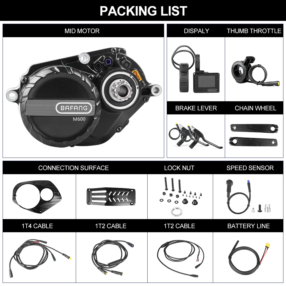 Bafang Electric Bike Motor G510/M620 48V 1000W - Replacement E-Bike