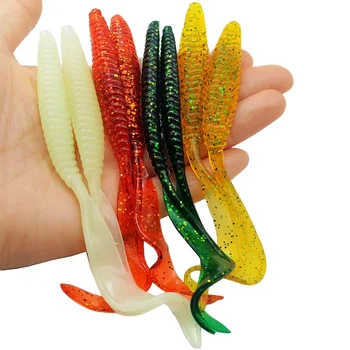 13cm 5.5g Big Sickle Curly Tail Soft Worm Lure, Grub Curly Tail Artificial Soft Bait – Soft Lure – view 2