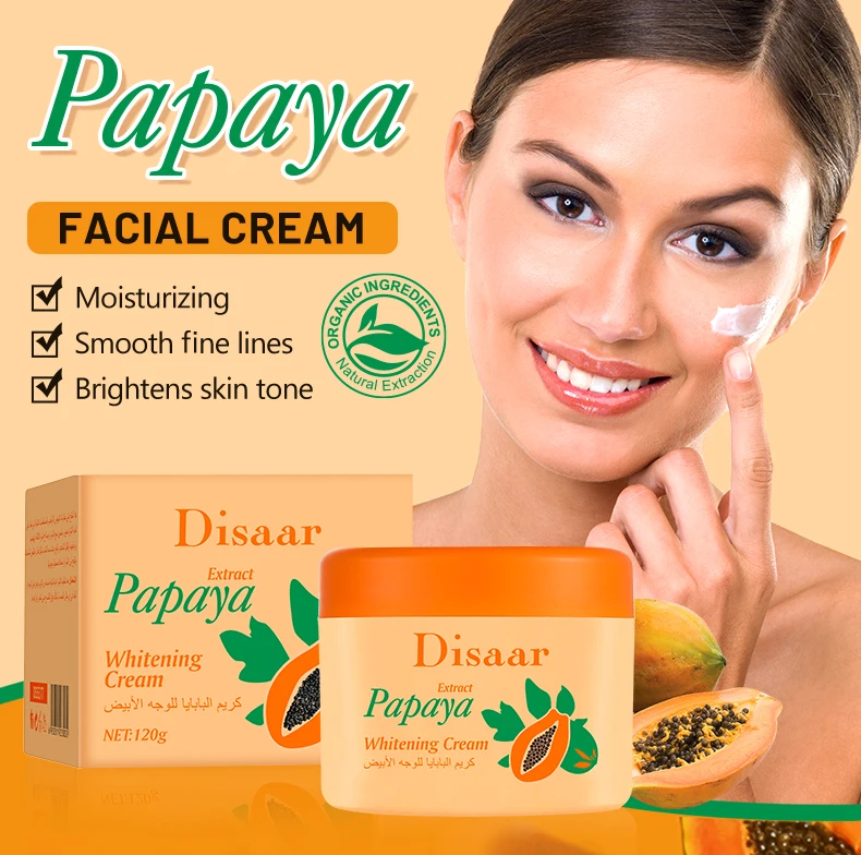 Disaar Vitamin E & Papaya Extract Whitening Deep Nourishing Skin Brighten Face Cream for Dark Skin