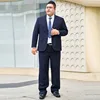Navy Blue Big and Tall Two Piece Pants Suit Sets