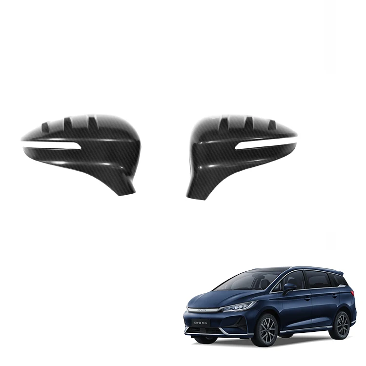 Auto Rearview Mirror Cover for BYD M6 Accessories EMax7 ABS Carbon Fiber Pattern Rear View Mirror Cover Exterior Accessories