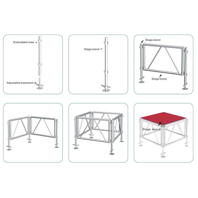 SHANGQI Custom or Standard Outdoor Aluminum Truss structure portable stage