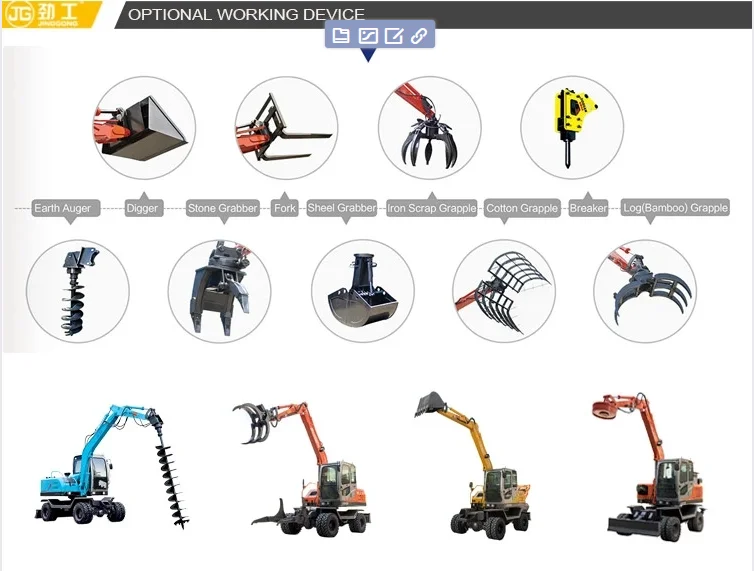 China JG Automatic Tree Shear Cutting Machine Forest Cut Harvester with Free Segment Cutting