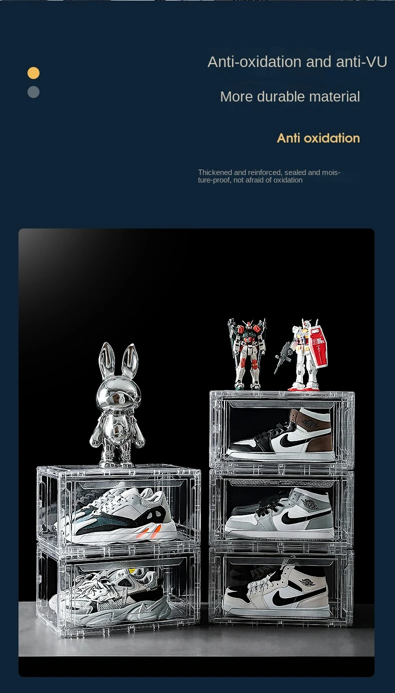 Wholesale Plastic Sneaker Stackable Shoe Storage Boxes