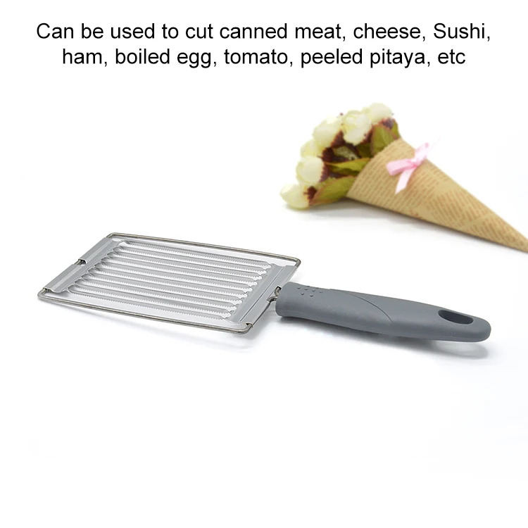 Luncheon Meat Tomato Slicer Stainless Steel Cheese Boiled Egg Ham Tomato  Potatoes Serrated Slicing Tool