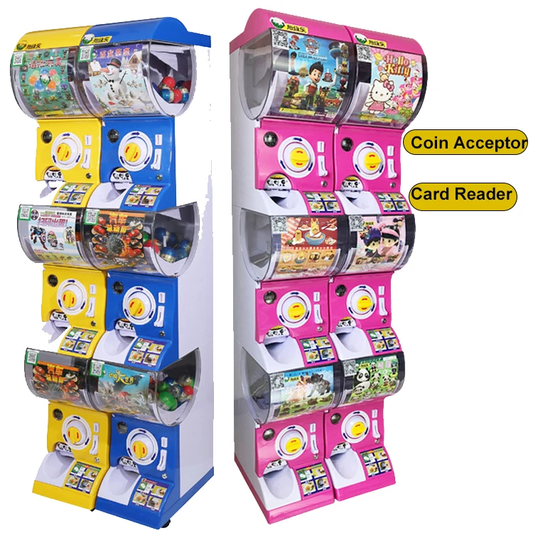 Mini Coin Pusher  Vending Machine Arcade Game Station for Token Credit Card Gacha Vending Capsules Made of Zinc Alloy