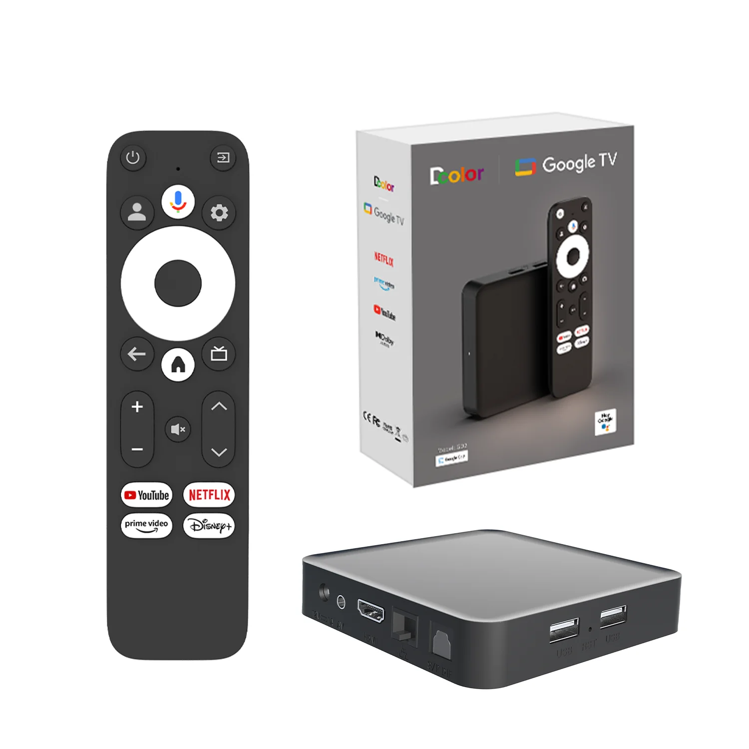 限定 4K Google tvbox 4K Google Certified TV Box Dcolor GD2 with Android 12