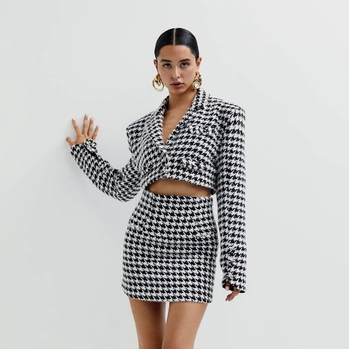Women Business Blazer Suits 2 Pieces Skirt Set High Quality In 2022 She In  - Buy Women's Suits Setelan Wanita Suit Women Conjunto Ropa Oficina 2  Piezas Mujer Pantalon Fato Femenino Shoulder