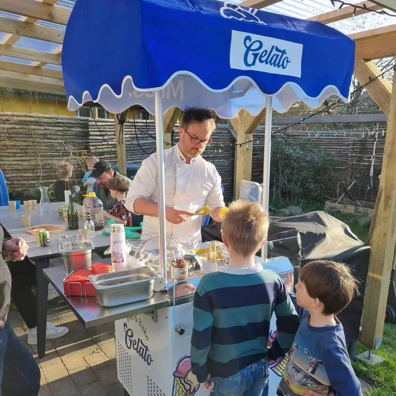MOBILE FOOD Ice Cream Machine with Cart MILES GALAXY Pro V2 Commerical Ice Cream Maker  Gelato Machine 2 Flavors Batch Freezer