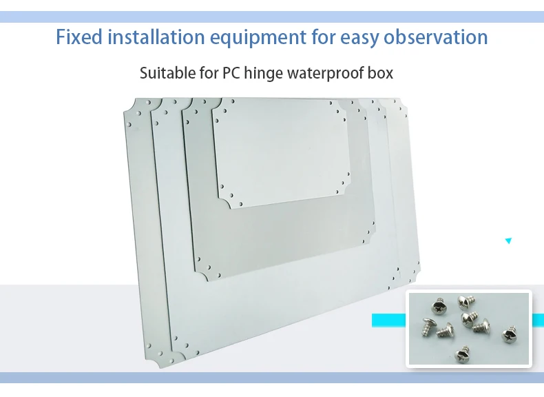 PC Hinged Waterproof Box Base Plate Galvanized Steel Plate Junction Box ...