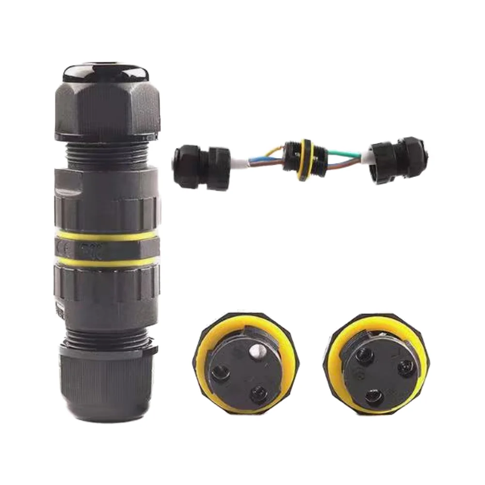 M16 2 Pin IP68 Waterproof Connector for Outdoor Junction Box